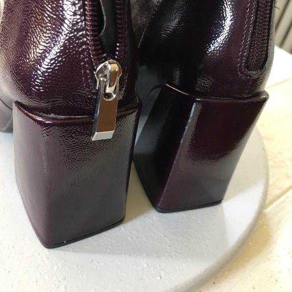 Zara Trafaluc patent finished block heel boots - Picture 5 of 17